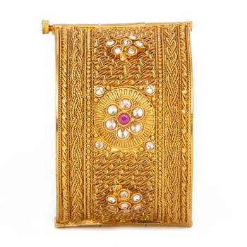 Rajwadi Gold Plated Brass Openable Kada/Bangles Set 2