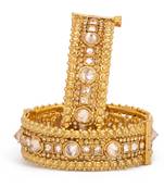 Rajwadi Gold Plated Brass Openable Kada/Bangles Set