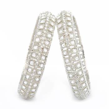 Silver Plated Brass Kada/Bangles Set 1