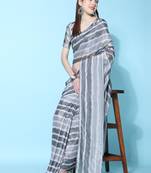 Grey Lehriya Saree