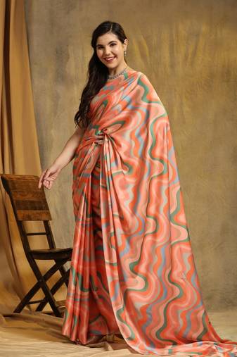 Multicolour Lehriya Saree