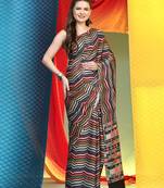 Satin Geomatric Printed Saree