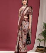 Lord Krishna Pichwai Kalamkari Saree