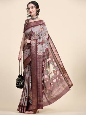 Lord Krishna Pichwai Kalamkari Saree 4