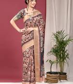 Dusty Pink Kalamkari Saree