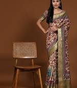 Pratibimb Mehndi Kalamkari Saree