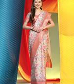 Floral Silk Blend Saree