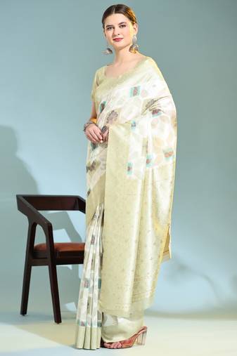 Pista Printed Saree