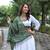 Voolka White and Green Riyon Cotton Lehenga Choli Set with Printed Design
