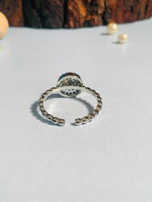 Unique silver plated evil eye ring 3