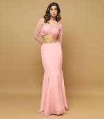 Pink two peice indo skirt set