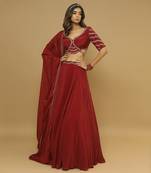 Maroon lehenga set