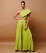 Bright green indo western co ord set