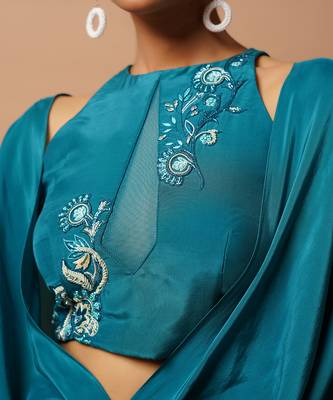Teal indo skirt set 3