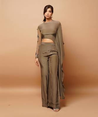 Dusky olive indo co ord set 1
