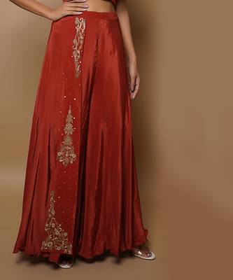 Brick red indo western set 5