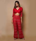 Hot red indo western co ord set