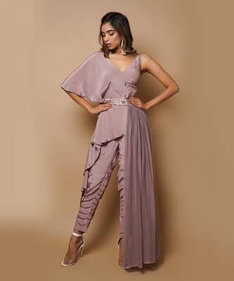 Onion pink indo western co ord set 1