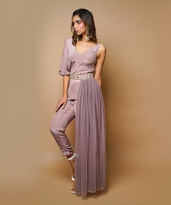 Onion pink indo western co ord set 2