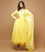 Yellow anarkali set