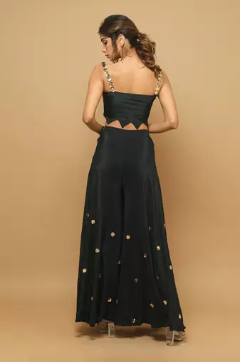 Bottle green indo western co ord set