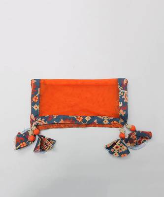 Sapphire blue ikkat print sharara set 4
