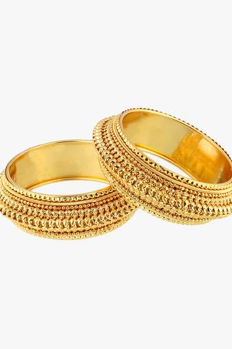 Set of two gold-plated bangles beautiful handcrafted bangles