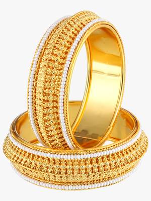 Set of two gold-plated bangles beautiful handcrafted bangles 3