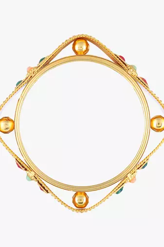 Set of two gold-plated bangles becautiful handcarfted bangle