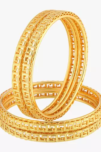 Set of four gold-plated bangles becautiful handcarfted bangle
