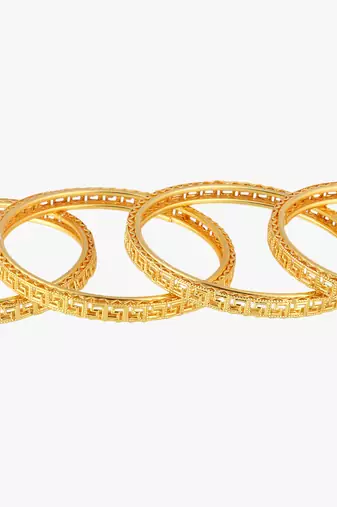 Set of four gold-plated bangles becautiful handcarfted bangle
