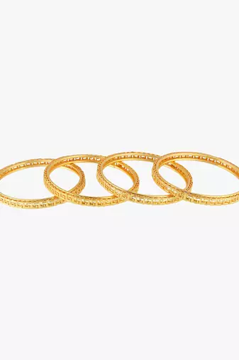 Set of four gold-plated bangles becautiful handcarfted bangle