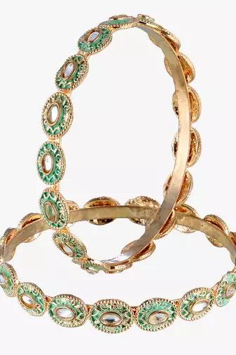 Set of two gold-plated bangles becautiful handcarfted bangle