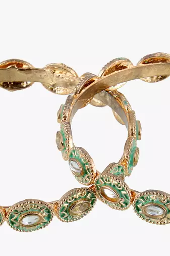 Set of two gold-plated bangles becautiful handcarfted bangle