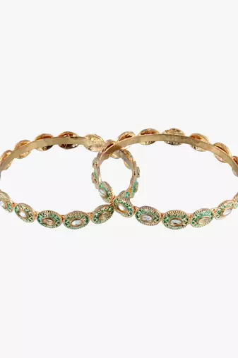 Set of two gold-plated bangles becautiful handcarfted bangle
