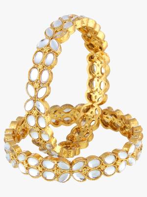 Set of two gold-plated bangles becautiful handcarfted bangle 2