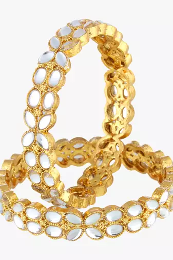 Set of two gold-plated bangles becautiful handcarfted bangle
