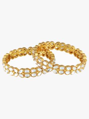 Set of two gold-plated bangles becautiful handcarfted bangle 5