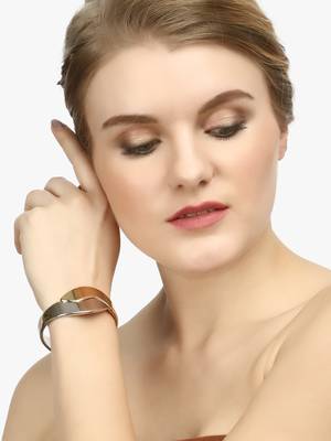 Women 24k gold-plated embellished designer bracelets 1