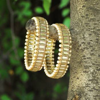 Women set of 2 24k gold-plated  becautiful handcarfted bangle 1