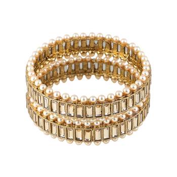 Women set of 2 24k gold-plated  becautiful handcarfted bangle 2