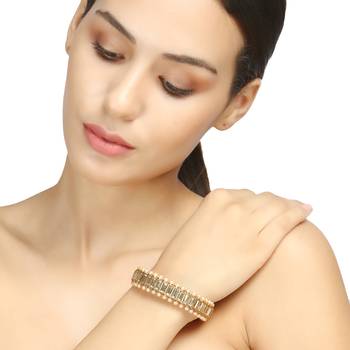 Women set of 2 24k gold-plated  becautiful handcarfted bangle 3