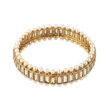 Women set of 2 24k gold-plated  becautiful handcarfted bangle 5
