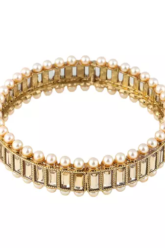 Women set of 2 24k gold-plated  becautiful handcarfted bangle