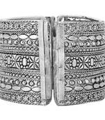 Women silver-plated embellished designer bangles