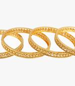 Women set of 4 24k gold-plated embellished designer bangles