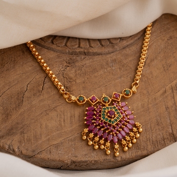 Multicolor Copper Gold Plated Necklace