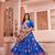 Heavy Embroidery Blue Navratri Lehenga Choli