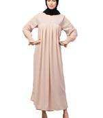 Nazneen Pleats at chest Smoking Sleeve Casual Abaya / Naqab/ Burqa