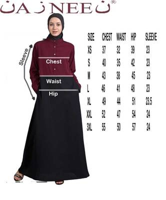 Nazneen Pleats at chest Smoking Sleeve Casual Abaya / Naqab/ Burqa 5
